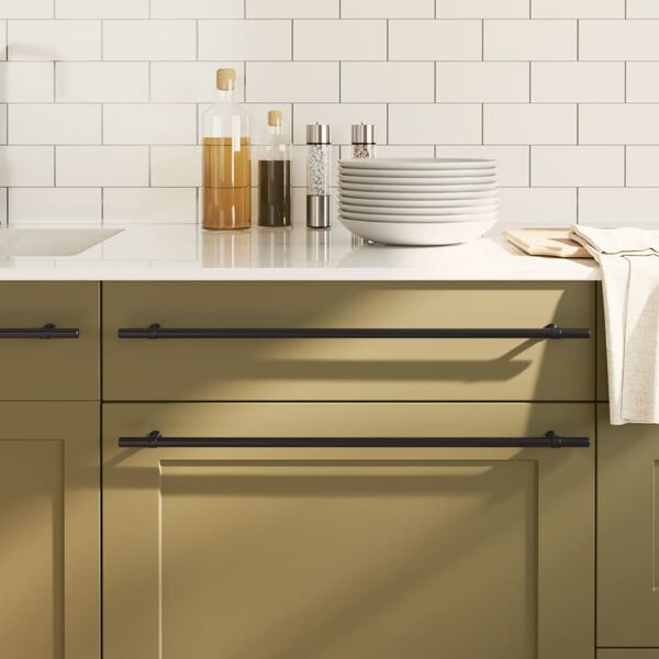 vidaXL Handvatten 5 st 480 mm roestvrij staal zwart