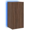 vidaXL Tv-wandmeubel met LED-verlichting 40,5x35x80 cm bruineikenkleur
