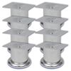 vidaXL Bankpoten rond 8 st 60 mm chroomkleurig