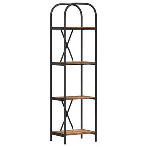 vidaXL Boekenkast 4-laags 40 x 30 x 146 cm Bewerkt hout Oudhout