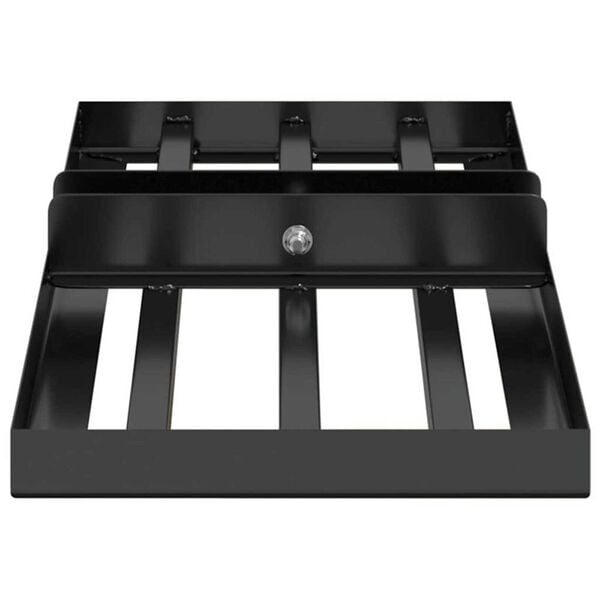 vidaXL Tuin Leveller Vervangkop Zwart Gepoedercoat staal