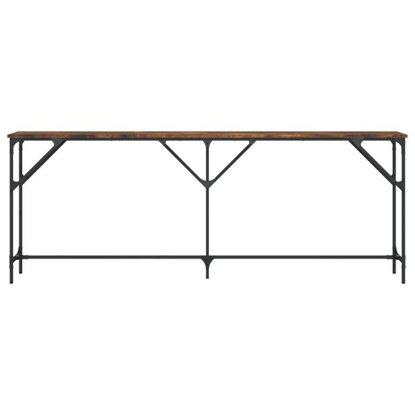 vidaXL Wandtafel 200x29x75 cm bewerkt hout gerookt eikenkleurig