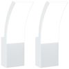 vidaXL Buitenwandlampen 2 st LED gegoten aluminium wit