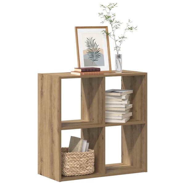 vidaXL Boekenkast 68,5x32x68,5 cm bewerkt hout artisanaal eikenkleurig