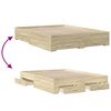 vidaXL Bedframe met lades bewerkt hout sonoma eikenkleurig 140x200 cm