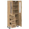 vidaXL Hoge kast met lade 2 pcs Artisan Eiken Bewerkt hout