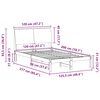 vidaXL Bedframe Bruin en lichtgrijs 120 x 200 cm Massief grenenhout