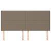 vidaXL Hoofdbord taupe 200x5x118/128 cm Stof