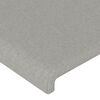 vidaXL Boxspring met matras stof lichtgrijs 200x200 cm