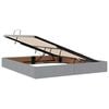 vidaXL Opbergbed met matras Lichtgrijs 160 x 200 cm Bewerkt hout