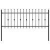 vidaXL Spike Fence ASTEN 200 x 130 cm Gepoedercoat staal Zwart