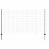 vidaXL Euro-hek met palen 10 x 1,4 m PVC-Coated Staal Grijs Mesh