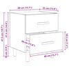 vidaXL Bed kast 2 pcs Zwart Eiken 40 x 35 x 47.5cm Bewerkt hout
