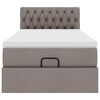 vidaXL Ottoman bed met matras en LED's 100x200 cm stof taupe