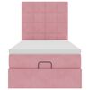 vidaXL Ottoman bed met matrassen 80x200cm fluweel roze