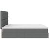 vidaXL Ottoman bed met matrassen 180x200cm stof donkergrijs