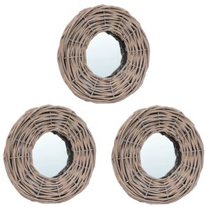 vidaXL Spiegels 3 st 15 cm wicker