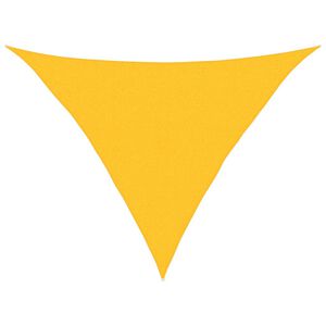 vidaXL Zonnezeil 160 g/m&sup2; driehoekig 2,5x2,5x3,5 m HDPE geel