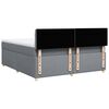 vidaXL Boxspring met matras stof lichtgrijs 180x200 cm