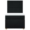 vidaXL Boxspring met matras stof zwart 90x190 cm