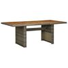 vidaXL Tuintafel poly rattan en massief acaciahout bruin