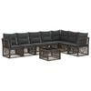 vidaXL Tuinbankenset 8 st Grijs poly rattan