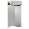vidaXL Slakkenhekje Zilver 10 x 10 x 25 cm Gegalvaniseerd staal