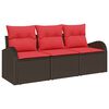 vidaXL Tuin Sofa Set Bruin poly rattan