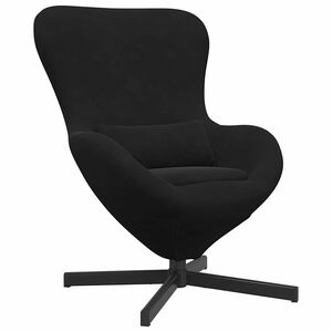 vidaXL Eivormige stoel Zwart 63 x 73 x 90 cm Fluweel
