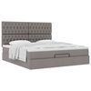 vidaXL Ottoman bed met matras 180x200cm stof taupe