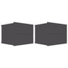 vidaXL Nachtkastjes 2 st 40x30x30 cm bewerkt hout grijs