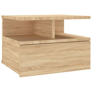 vidaXL Nachtkastje zwevend 40x31x27cm bewerkt hout sonoma eikenkleurig