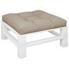 vidaXL Palletkussen 80x80x12 cm stof taupe