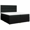 vidaXL Boxspring met matras stof zwart 200x200 cm