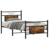 vidaXL Bedframe zonder matras hout gerookt eikenkleurig 75x190 cm