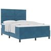 vidaXL Boxspringbed met matras Donkerblauw 160 x 200 cm Stof