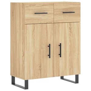 vidaXL Dressoir 69,5x34x90 cm bewerkt hout sonoma eikenkleurig