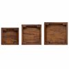 vidaXL Plantenstandaard 3 pcs Bruin Mahoniehout
