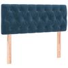 vidaXL Boxspring met matras fluweel donkerblauw 90x190 cm