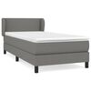 vidaXL Boxspring met matras stof donkergrijs 80x200 cm