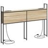 vidaXL Opberghoofdbord met Oplaadstation met plank Sonoma eiken 140 cm