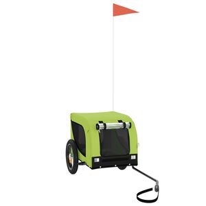 vidaXL Hondenfietstrailer oxford stof en ijzer groen en zwart