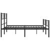 vidaXL Bedframe met hoofd- en voeteneinde metaal zwart 120x190 cm