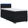 vidaXL Boxspring Bed met Matras en LED Zwart 80 x 200 cm Stof