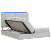 vidaXL LED Opslagbed met Matras Lichtgrijs 180 x 200 cm Fluweel