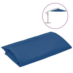 vidaXL Vervangingsdoek voor zweefparasol 300 cm azuurblauw