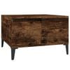 vidaXL Salontafel 55x55x36,5 cm bewerkt hout gerookt eikenkleurig