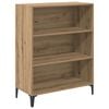 vidaXL Dressoir Artisan Eiken 69,5 x 32,5 x 90 cm Bewerkt hout