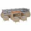 vidaXL Tuinbankenset 10 st Beige poly rattan