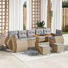 vidaXL Tuin Sofa Set met kussen met opslag 10 pcs beige en lichtgrijs